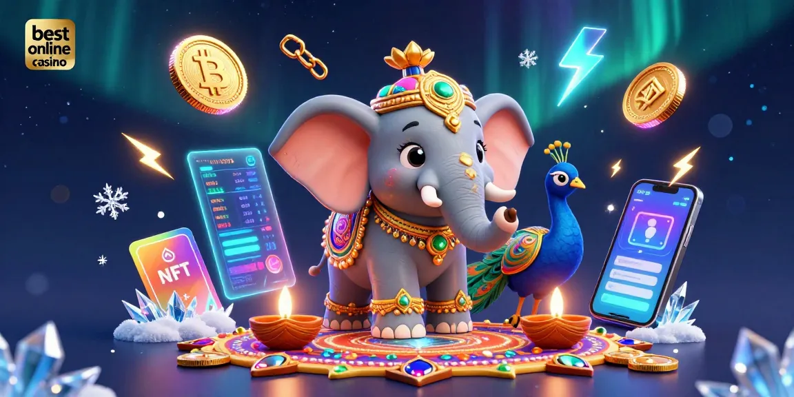 Engage with the thrilling world of the best online casino featuring vibrant characters, crypto elements, and rich details.